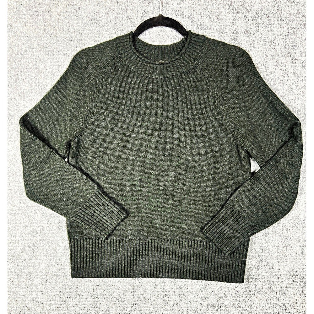 Banana Republic S Black Crew Neck Knit Pullover Sweater Ribbed Long Sleeve